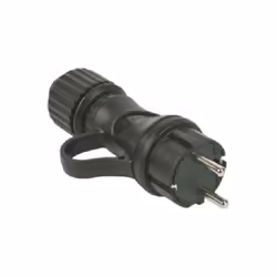 HI-PRO connecteur droit libre/allemand 2P+E 16A - IP44 Couleur noir