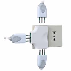 FANTON 82251E adaptateur prise d'alimentation Type L (IT) Noir - Vue supplémentaire 2