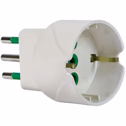 FANTON 82600-E, Type L (IT), Type L (IT) + Type F, Droit, Droit, 16 A, Blanc