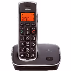 Brondi Bravo Gold, Téléphone DECT, Haut-parleur, 20 entrées, Identification de l'appelant, Noir