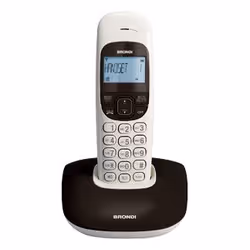 Brondi Nice, Téléphone DECT, Haut-parleur, Identification de l'appelant, Noir