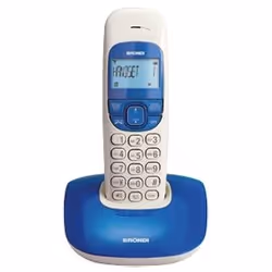 Brondi Nice, Téléphone DECT, Haut-parleur, 20 entrées, Identification de l'appelant, Bleu, Blanc