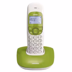 Brondi Nice, Téléphone DECT, Haut-parleur, 20 entrées, Identification de l'appelant, Vert, Blanc