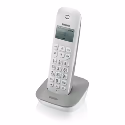 Brondi Gala, Téléphone DECT, Combiné sans fil, 20 entrées, Identification de l'appelant, Gris, Blanc