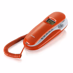 Brondi KENOBY CID, Téléphone analogique, Combiné filaire, Identification de l'appelant, Rouge, Blanc