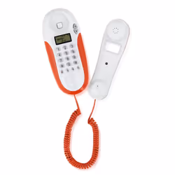 Brondi KENOBY CID Téléphone analogique Identification de l'appelant Rouge, Blanc