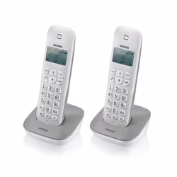 Brondi Gala Twin Téléphone DECT Identification de l'appelant Gris, Blanc