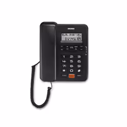 Brondi Office Desk, Téléphone DECT, Combiné filaire, Haut-parleur, Identification de l'appelant, Noir