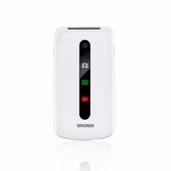 Brondi President, Clapet, Double SIM, 7,62 cm (3"), 1,3 MP, 800 mAh, Blanc