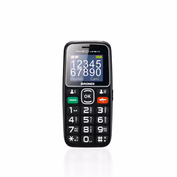 Brondi Amico Unico, Barre, Double SIM, 4,57 cm (1.8"), Bluetooth, 600 mAh, Noir