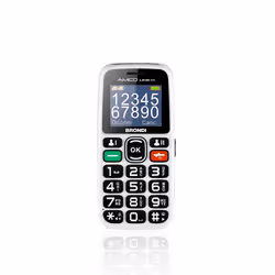 Brondi Amico Unico, Barre, Double SIM, 4,57 cm (1.8"), Bluetooth, 600 mAh, Noir, Blanc