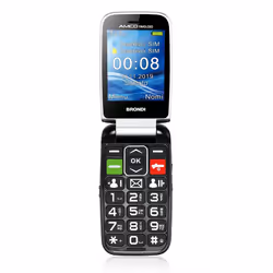Brondi Amico Favoloso Noir Téléphone d'entrée de gamme