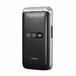Brondi Amico Flip 4G+, Clapet, Double SIM, 8,89 cm (3.5"), 2 MP, 1500 mAh, Noir, Argent