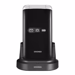 Brondi Amico Flip+ Noir, Argent Téléphone numérique