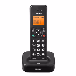 Brondi Bravo Star, Téléphone DECT, Combiné sans fil, Haut-parleur, 50 entrées, Identification de l'appelant, Noir