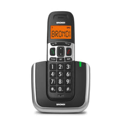 Brondi Bravo Platinum Téléphone DECT Noir, Argent