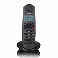 Brondi LOTUS, Téléphone DECT, Combiné filaire, Haut-parleur, 50 entrées, Noir