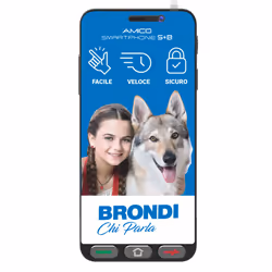 Brondi Amico Smartphone S+B Nero, 14,5 cm (5.7"), 2 Go, 16 Go, 5 MP, Android 12 Go Edition, Noir