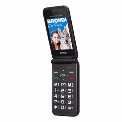 Brondi 10281080 téléphone portable 7,11 cm (2.8") Noir, Métallique Téléphone numérique