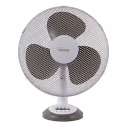Bimar VT415, Ventilateur à lame domestique, Gris, Blanc, Table, Plastique, Boutons, Secteur