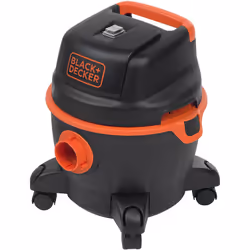 Black & Decker BXVC15PE, 1200 W, Sec&humide, 15 L, Filtrage, 73,6 dB, Noir, Orange