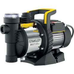 Stanley SXGP1300XFE Pompe autoamorçante pour eaux claires (1 300 W, Débit max. 4 200 l/h, Hauteur d'élévation max. 50 m)