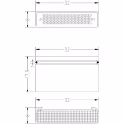 Piece detachee sanitaire plomberie Acquastilla - 117332 - Aerateur Perlator rectangulaire