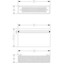 Piece detachee sanitaire plomberie Acquastilla - 117332 - Aerateur Perlator rectangulaire