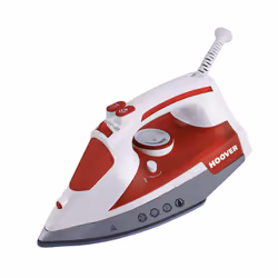 Hoover IRONjet TIM2500EU 011, Fer à repasser à sec ou à vapeur, Semelle en céramique, 140 g/min, Blanc, Rouge, 0,3 L, 35 g/mi ...