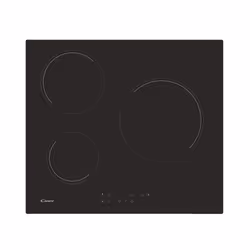 Candy Timeless CH63CT, Noir, Intégré, 59 cm, Céramique, Verre-céramique, 3 zone(s)