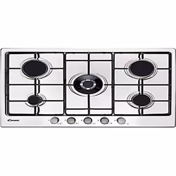Candy Classic CHW74WTX, Acier inoxydable, Intégré, 75 cm, Gaz, Acier inoxydable, 5 zone(s)