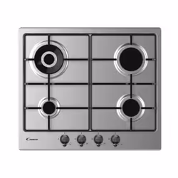 Candy Classic CHW6BR4WTX, Acier inoxydable, Intégré, 59 cm, Gaz, Acier inoxydable, 4 zone(s)