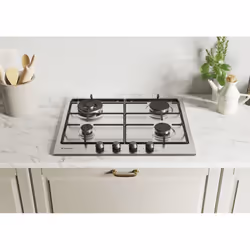 Candy Classic CHW6BR4WTX Acier inoxydable Intégré 59 cm Gaz 4 zone(s)