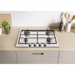 Candy Timeless CEL6PBRX Acier inoxydable Intégré 59 cm Gaz 4 zone(s)