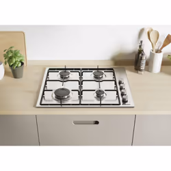 Candy Idea CHW6LX Acier inoxydable Intégré 60 cm Gaz 4 zone(s)