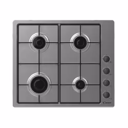 Candy CHW640LXB, Acier inoxydable, Intégré, Gaz, Émaillé, 4 zone(s), 4 zone(s)