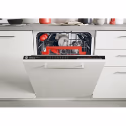 Hoover H-DISH 500 HDIN 4D620PB/E, Entièrement intégré, Taille maximum (60 cm), Blanc, Blanc, Boutons, LED