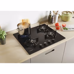 Candy CVW6BB plaque Noir Intégré 59.5 cm Gaz 4 zone(s)