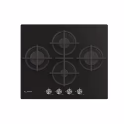 Candy Moderna CVG6DPB, Noir, Intégré, 59 cm, Gaz, Verre trempé, 4 zone(s)