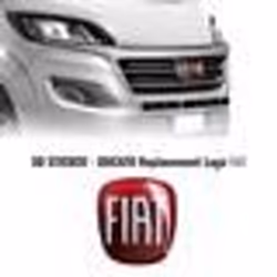 Autocollant - Fiat - Ducato - 3D - Rouge - 90 x 81 mm