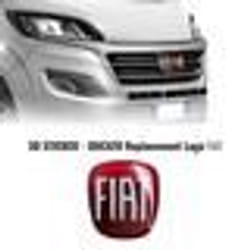 Autocollant - Fiat - Ducato - 3D - Rouge - 90 x 81 mm