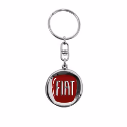 Porte-clés - Fiat - Officiel - Métal - 35 x 35 mm - Couleurs vives