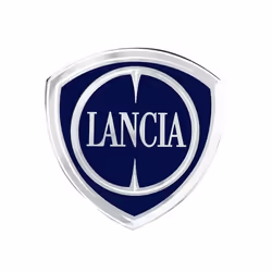 Autocollant 3D - Lancia - Logo Officiel - 48 x 47 mm - Flexible Brillant - Résine Polyuréthane