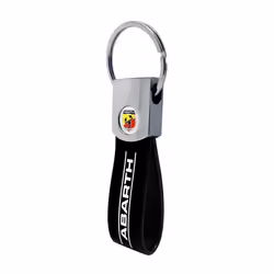 Porte-clés - Abarth - Officiel - Noir - Logo 3D - Résine