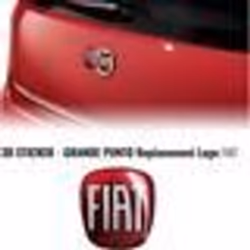 Autocollant Fiat 3D Remplacement Logo pour Grande Punto Arrière