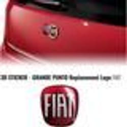 Autocollant Fiat 3D Remplacement Logo pour Grande Punto Arrière