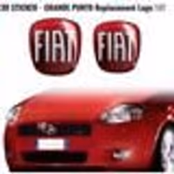 Autocollant - Fiat - Grande Punto - 3D - Rouge - Dimensions: 65x60mm 71x65mm