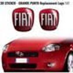 Autocollant - Fiat - Grande Punto - 3D - Rouge - Dimensions: 65x60mm 71x65mm
