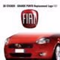 Autocollant 3D - Fiat - Grande Punto - Rouge - Dimensions 65x60 mm - Non original
