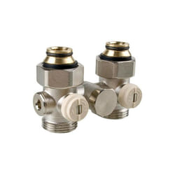 Thermador - Raccord double de robinet a bille systeme monotube fil fem 3/4' bypass passage avec eurocone